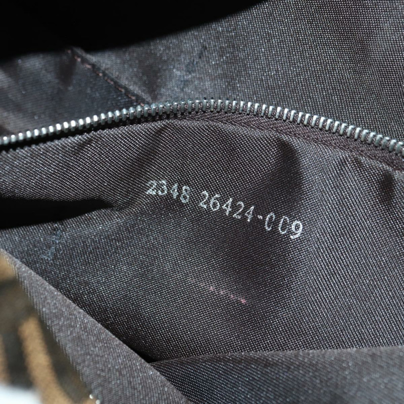 【日本直送】FENDI Zucca帆布Mamma Baguette單肩包 黑色棕色 正品 177212SAV-10