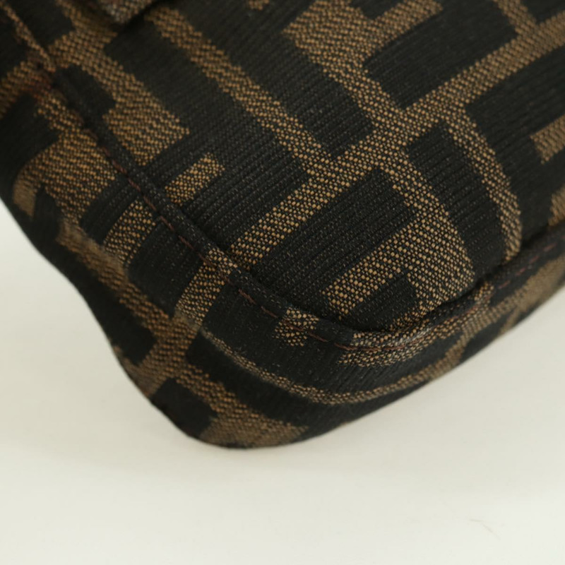 【日本直送】FENDI Zucca帆布Mamma Baguette單肩包 黑色棕色 正品 177212SAV-14