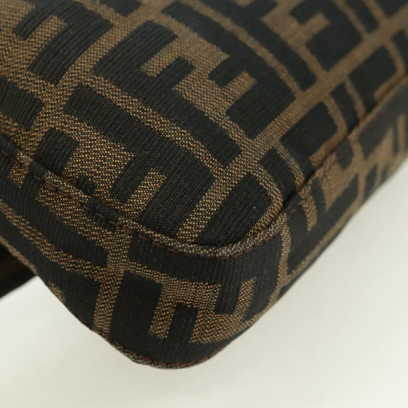 【日本直送】FENDI Zucca帆布Mamma Baguette單肩包 黑色棕色 正品 177212SAV-16