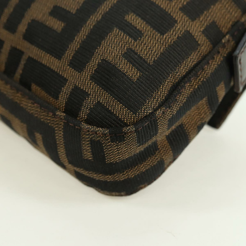 【日本直送】FENDI Zucca帆布Mamma Baguette單肩包 黑色棕色 正品 177212SAV-17