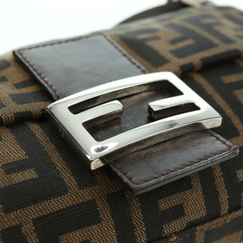 【日本直送】FENDI Zucca帆布Mamma Baguette單肩包 黑色棕色 正品 177212SAV-18