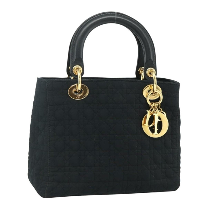 【日本直送】Christian Dior Canage 手提包 尼龍 黑色 金色 正品 178124A-0