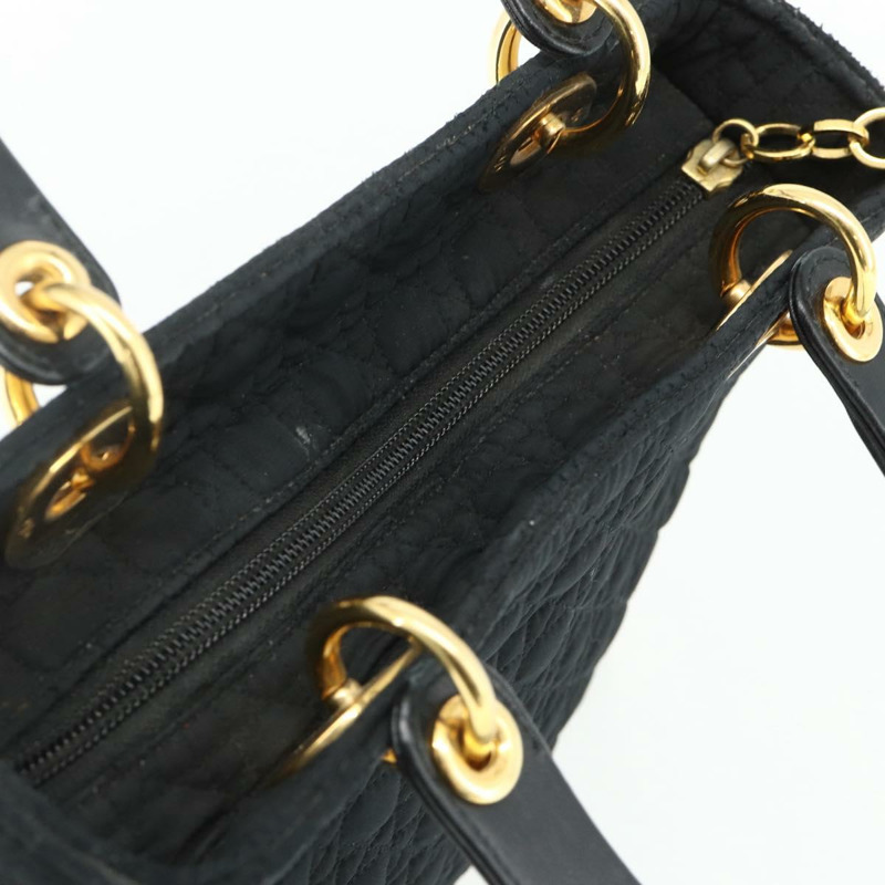 【日本直送】Christian Dior Canage 手提包 尼龍 黑色 金色 正品 178124A-5