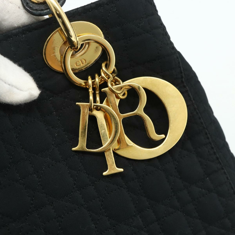 【日本直送】Christian Dior Canage 手提包 尼龍 黑色 金色 正品 178124A-13