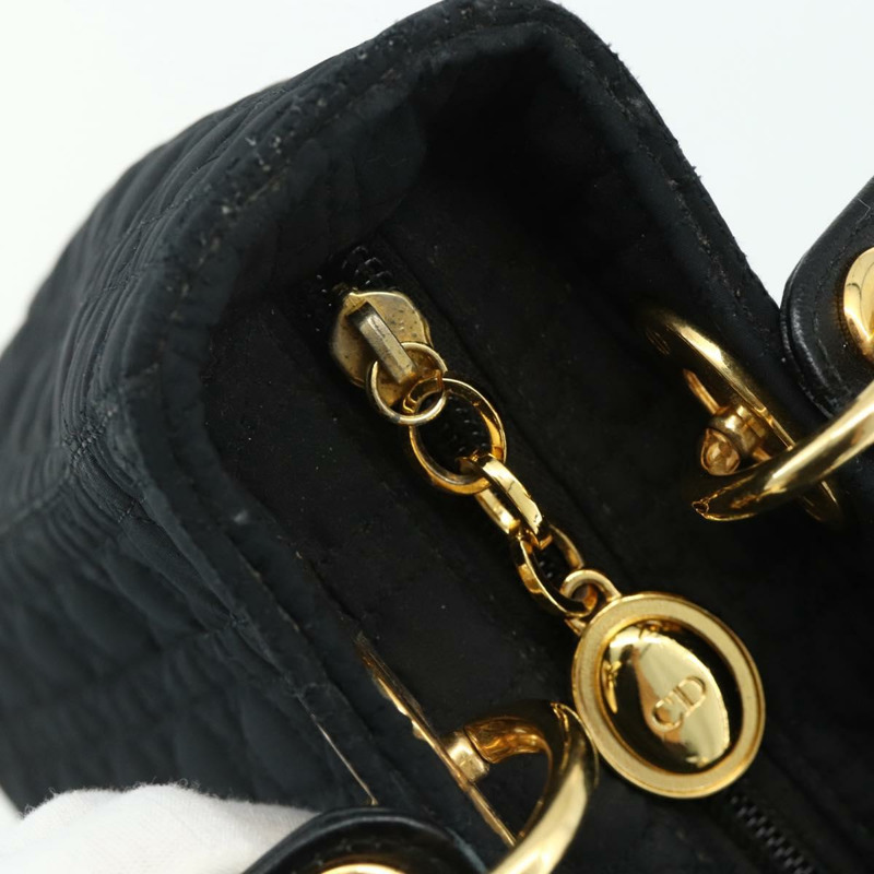 【日本直送】Christian Dior Canage 手提包 尼龍 黑色 金色 正品 178124A-14