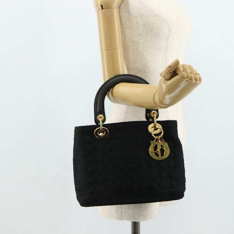 【日本直送】Christian Dior Canage 手提包 尼龍 黑色 金色 正品 178124A-21