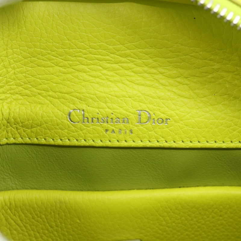 【日本直送】Christian Dior Open Bar 手提包，皮革材質，黃色/銀色，正品編號 177259A-14