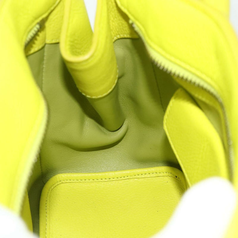 【日本直送】Christian Dior Open Bar 手提包，皮革材質，黃色/銀色，正品編號 177259A-17
