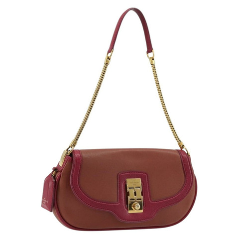 路易威登 Trapezi Art Deco Baguette 手袋，粉紅色皮革，LV 正品，貨號 177283V