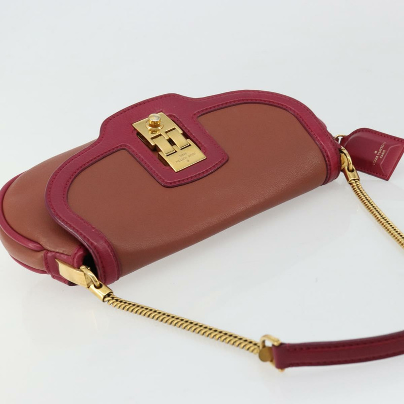 【日本直送】路易威登 Trapezi Art Deco Baguette 手袋，粉紅色皮革，LV 正品，貨號 177283V-5