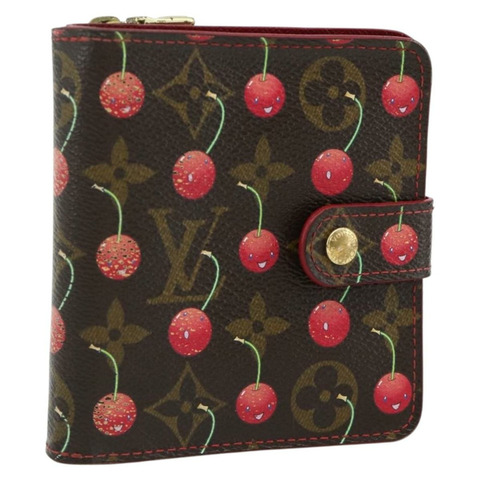 路易威登 Monogram Cherry 迷你拉鍊雙折皮夾 M95005 LV 正品 178602A