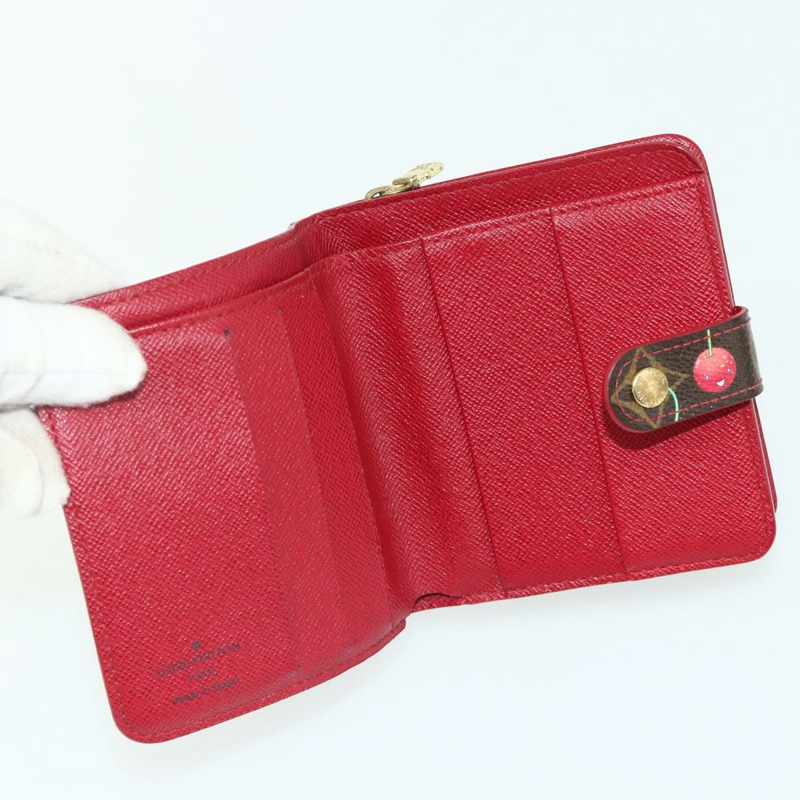 【日本直送】路易威登 Monogram Cherry 迷你拉鍊雙折皮夾 M95005 LV 正品 178602A-7