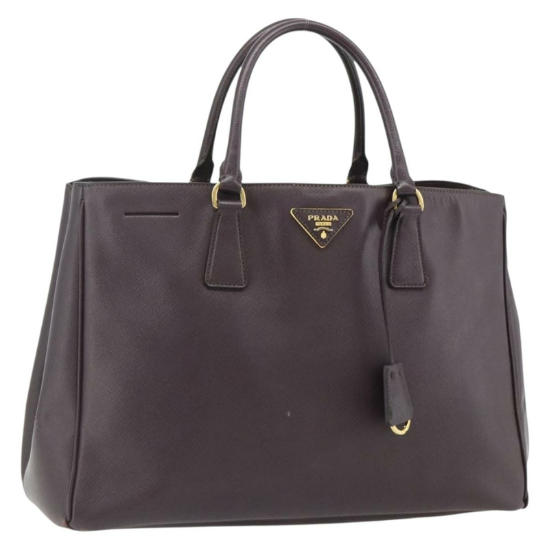【日本直送】PRADA 手提包 Safiano 皮革 紫色金色 Auth ka4206A-0