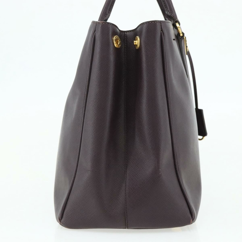 【日本直送】PRADA 手提包 Safiano 皮革 紫色金色 Auth ka4206A-2