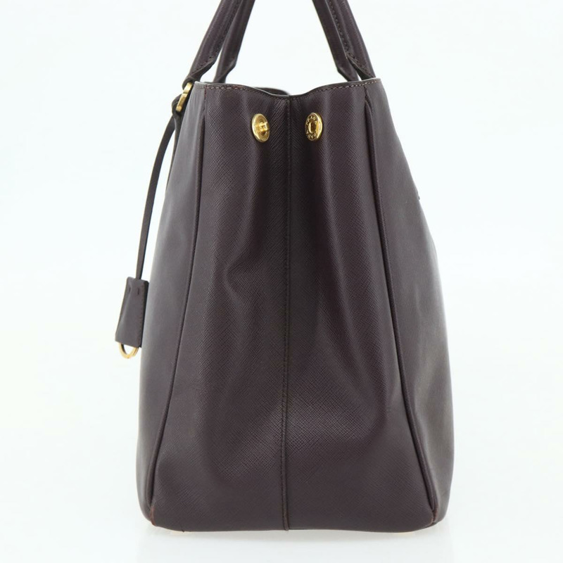 【日本直送】PRADA 手提包 Safiano 皮革 紫色金色 Auth ka4206A-3