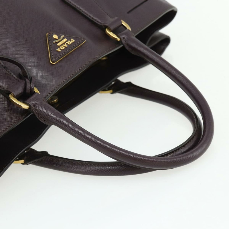 【日本直送】PRADA 手提包 Safiano 皮革 紫色金色 Auth ka4206A-6