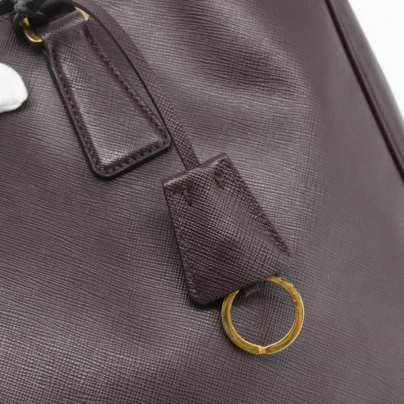 【日本直送】PRADA 手提包 Safiano 皮革 紫色金色 Auth ka4206A-9