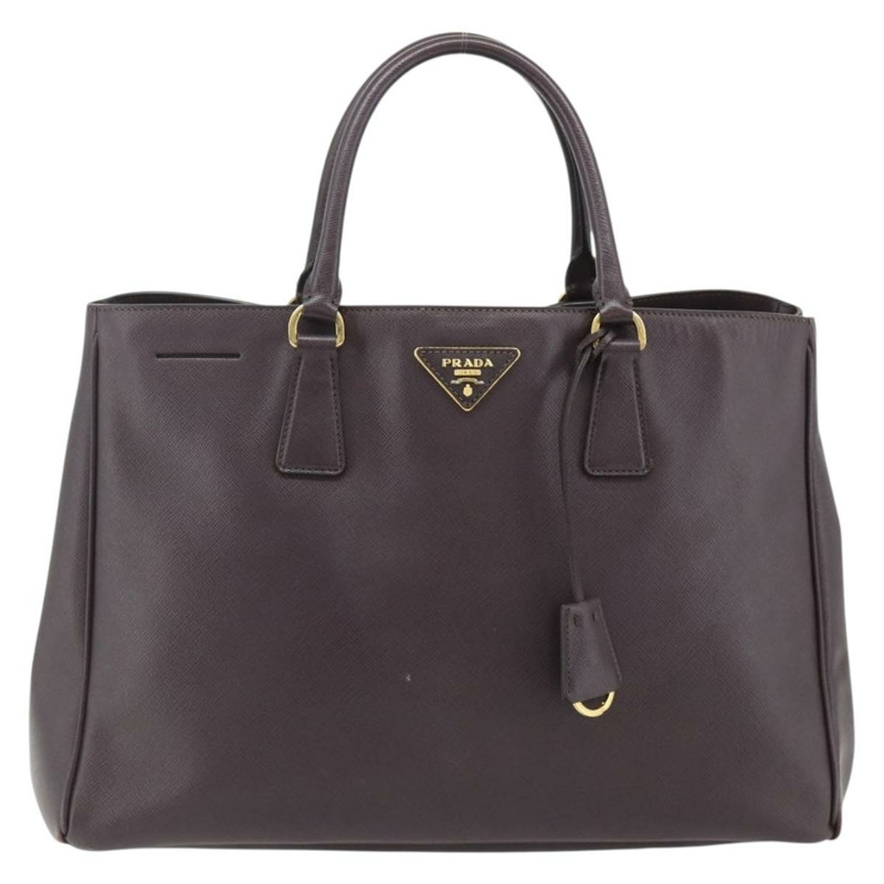 【日本直送】PRADA 手提包 Safiano 皮革 紫色金色 Auth ka4206A-12