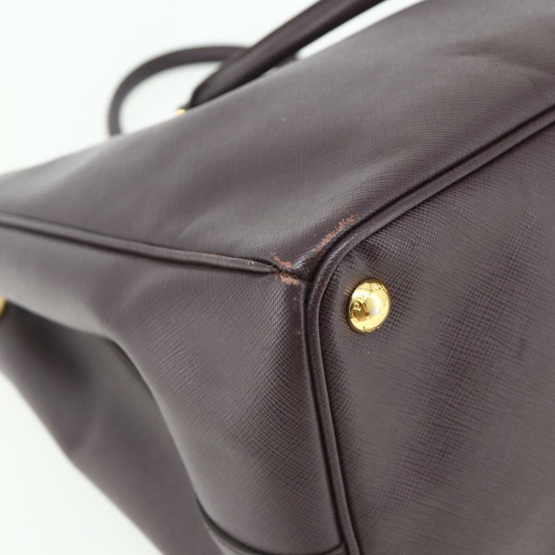 【日本直送】PRADA 手提包 Safiano 皮革 紫色金色 Auth ka4206A-15
