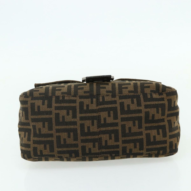 【日本直送】FENDI Zucca帆布Mamma Baguette單肩包 黑色棕色 正品 179060V-4