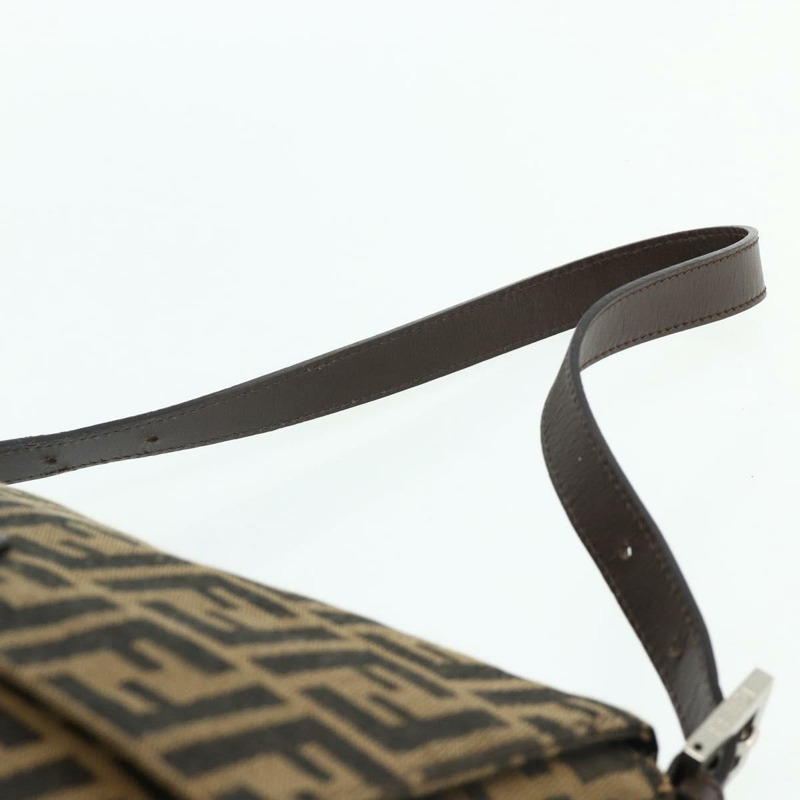 【日本直送】FENDI Zucca帆布Mamma Baguette單肩包 黑色棕色 正品 179060V-7