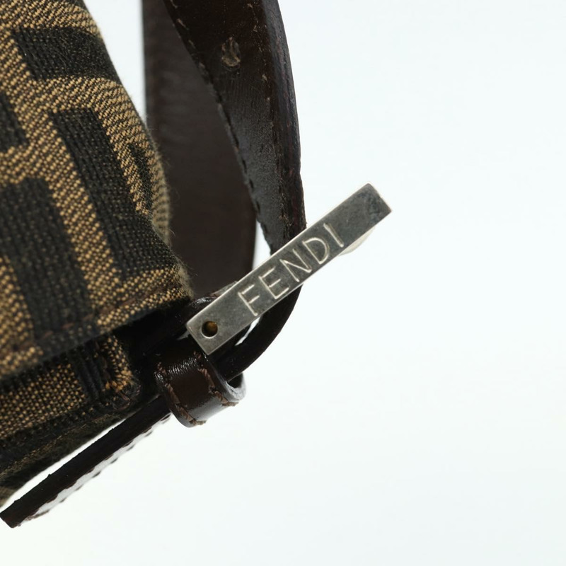 【日本直送】FENDI Zucca帆布Mamma Baguette單肩包 黑色棕色 正品 179060V-8