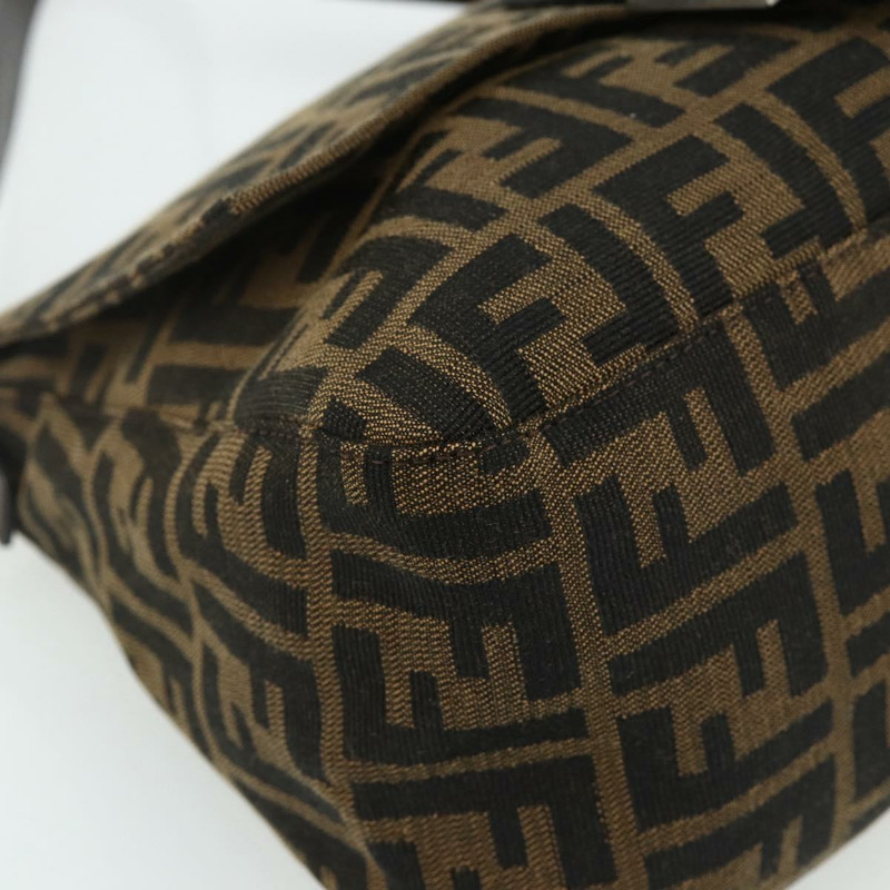 【日本直送】FENDI Zucca帆布Mamma Baguette單肩包 黑色棕色 正品 179060V-14