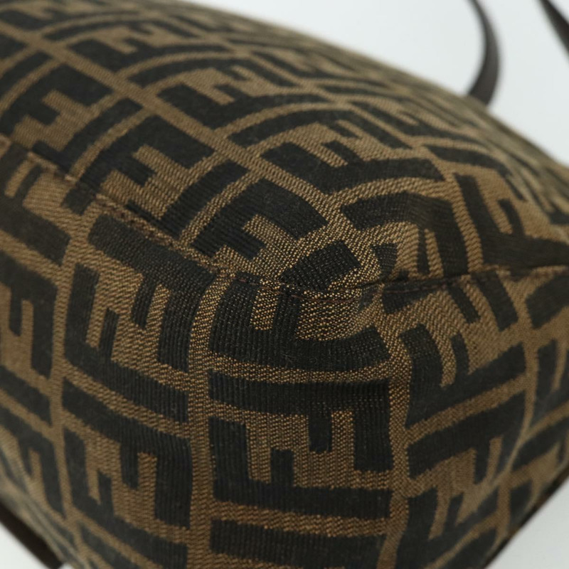 【日本直送】FENDI Zucca帆布Mamma Baguette單肩包 黑色棕色 正品 179060V-15