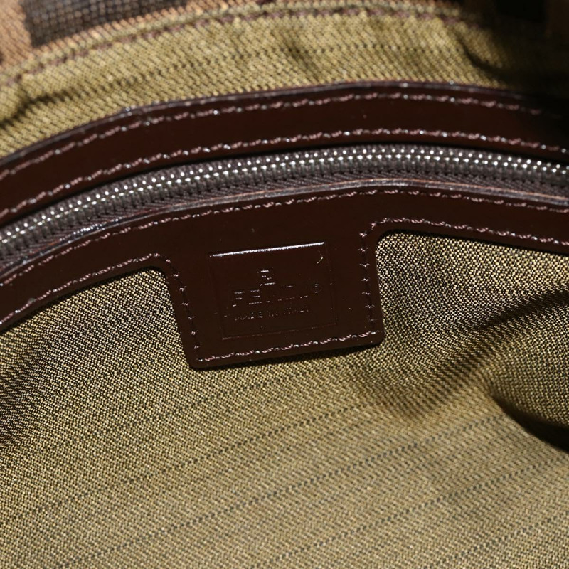 【日本直送】FENDI Zucca帆布Mamma Baguette單肩包 黑色棕色 正品 179060V-17