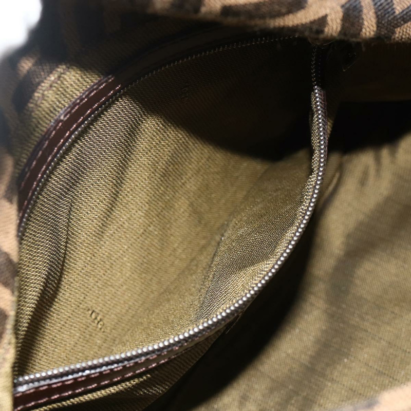 【日本直送】FENDI Zucca帆布Mamma Baguette單肩包 黑色棕色 正品 179060V-21
