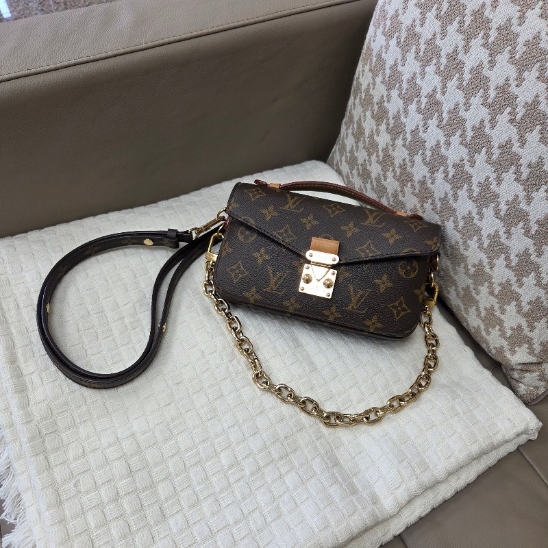LV 原花金釦Pochette Metis East West手提斜背郵差包M46279-0