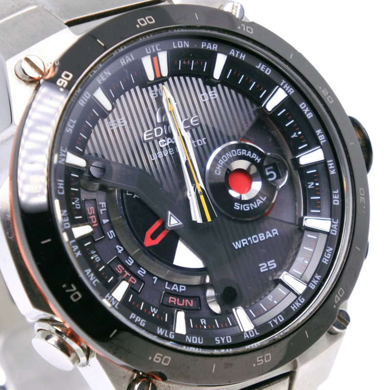 卡西歐 Edifice EQW-A1000DB-1AJF 不鏽鋼黑色太陽能電波表，多指針模擬顯示，男錶-2