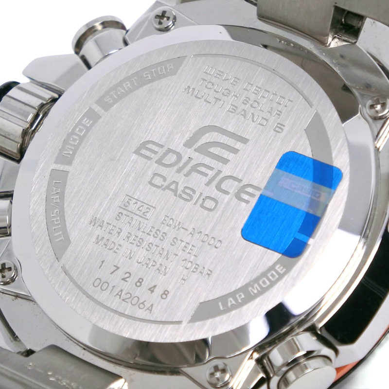 卡西歐 Edifice EQW-A1000DB-1AJF 不鏽鋼黑色太陽能電波表，多指針模擬顯示，男錶-7