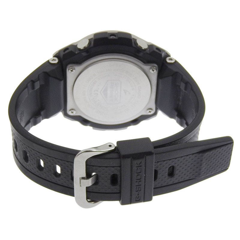 卡西歐 G-SHOCK GST-W110 手錶，不鏽鋼 x 橡膠錶帶，太陽能動力，電波校時，指針/數字雙顯，黑色錶盤，男錶-4