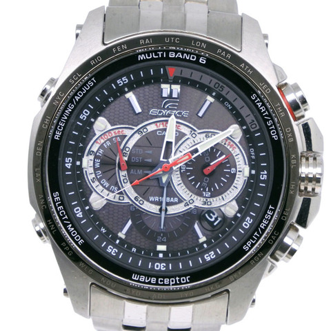 卡西歐 Edifice Multi-Band 6 EQW-M710DB-1A2JF 不鏽鋼灰色太陽能電波計時腕錶 - 男士