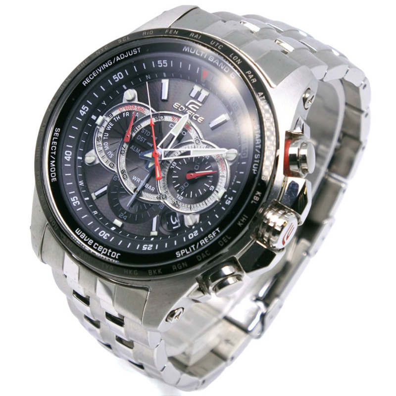 卡西歐 Edifice Multi-Band 6 EQW-M710DB-1A2JF 不鏽鋼灰色太陽能電波計時腕錶 - 男士-1