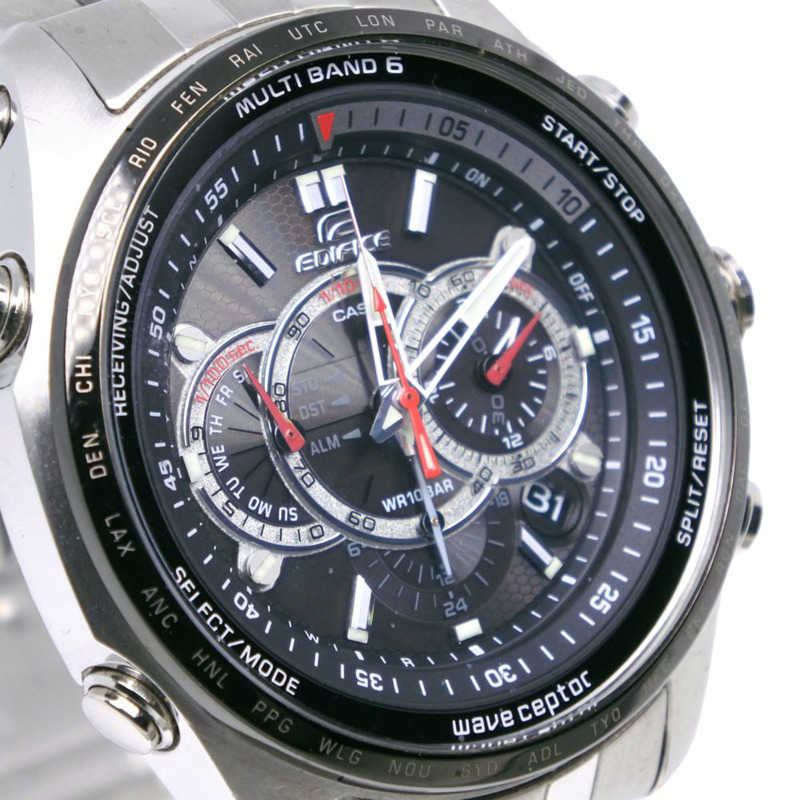 卡西歐 Edifice Multi-Band 6 EQW-M710DB-1A2JF 不鏽鋼灰色太陽能電波計時腕錶 - 男士-2
