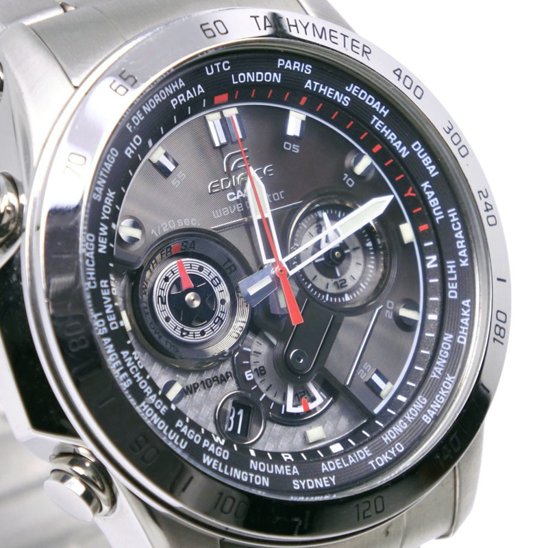 卡西歐 Edifice 多頻段 6 手錶 EQW-M1000D-1AJF 不鏽鋼灰色太陽能電波計時錶帶錶盤 - 男士-2