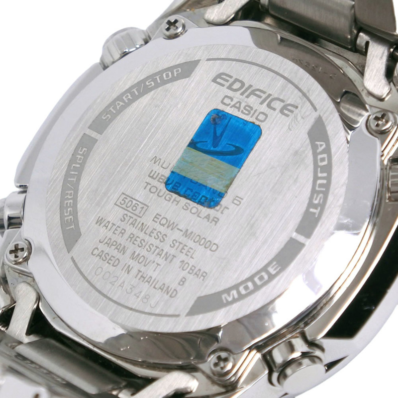 卡西歐 Edifice 多頻段 6 手錶 EQW-M1000D-1AJF 不鏽鋼灰色太陽能電波計時錶帶錶盤 - 男士-7