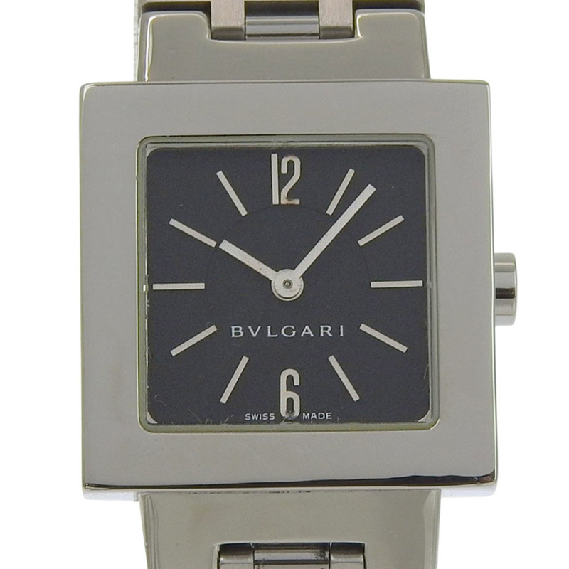 寶格麗 (Bulgari) Quadlard 系列腕錶 SQ22SS 不鏽鋼黑色石英模擬錶盤女士款-0