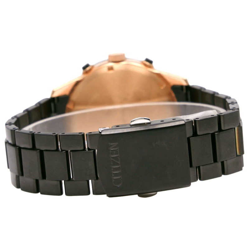 西鐵城 CITIZEN 系列腕錶 LIGHT 黑色款 2017 BL5496-53E E820-S110653 不鏽鋼黑色光動能計時碼錶棕色錶盤男士腕錶-4