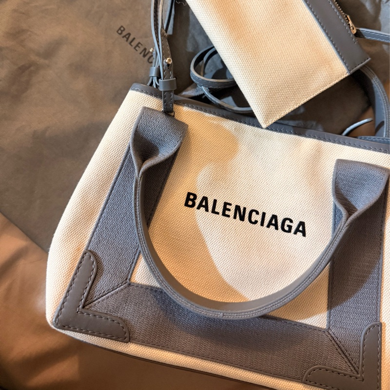 BALENCIAGA 巴黎世家 帆布包 XS 大象灰 手提包-5