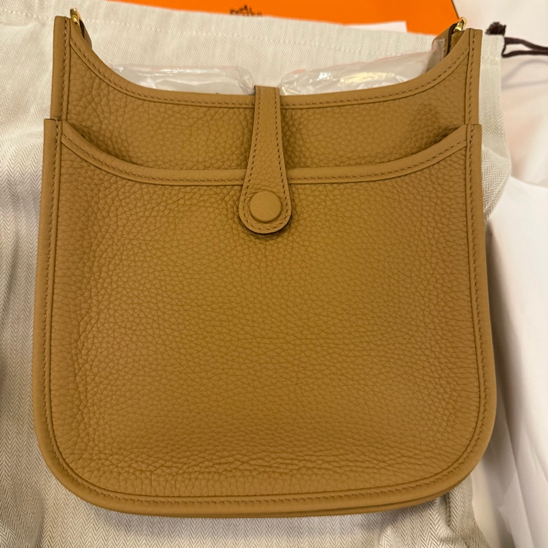 💖Hermes Evelyne23 餅乾色金釦💖 全新全配-1