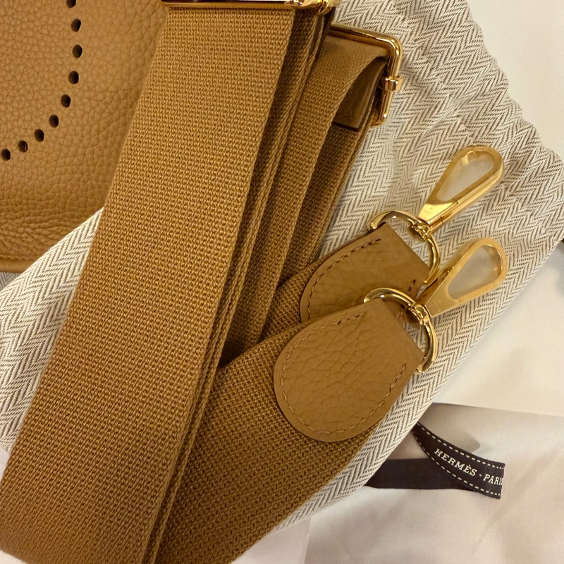 💖Hermes Evelyne23 餅乾色金釦💖 全新全配-6