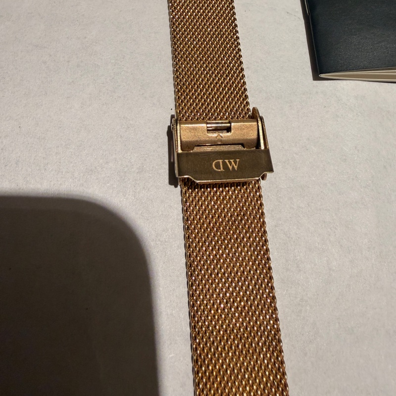 【正品】Daniel Wellington DW Petite 玫瑰金金屬編織腕錶 (黑面/32mm)-13