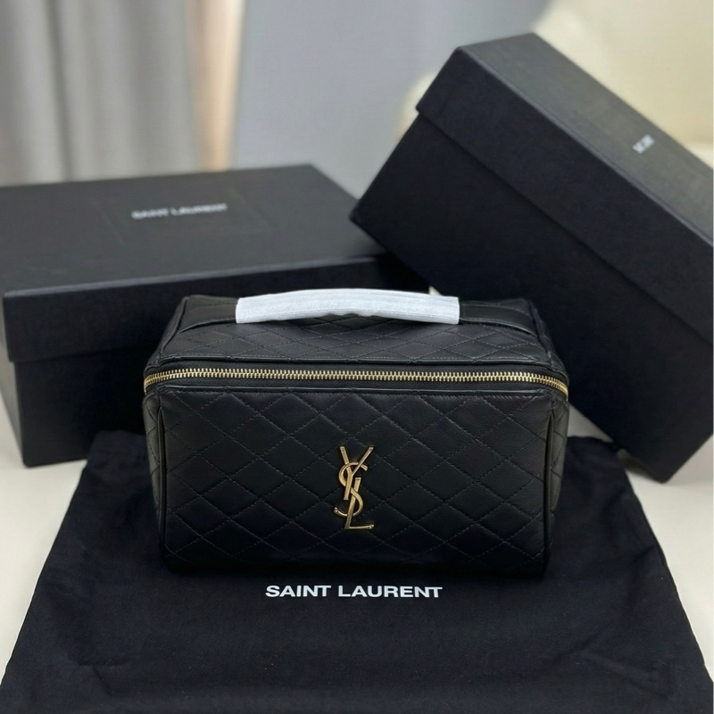 YSL絕版菱格紋化妝包-5