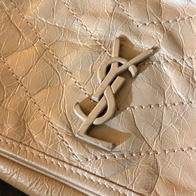 YSL Niki mini 聖羅蘭 奶茶色斜背包-6