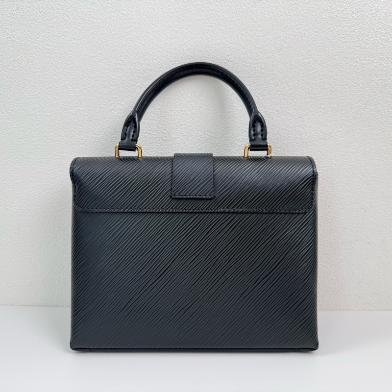 路易威登/Louis Vuitton 黑色水波紋手提包 斜挎包 金色五金 附件：塵袋，肩帶，說明書-3