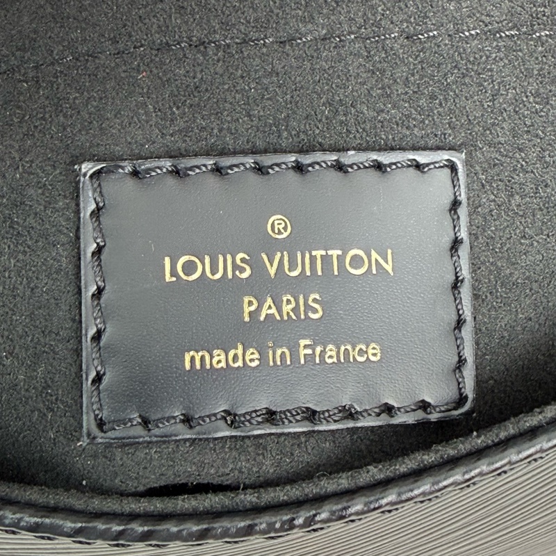 路易威登/Louis Vuitton 黑色水波紋手提包 斜挎包 金色五金 附件：塵袋，肩帶，說明書-8
