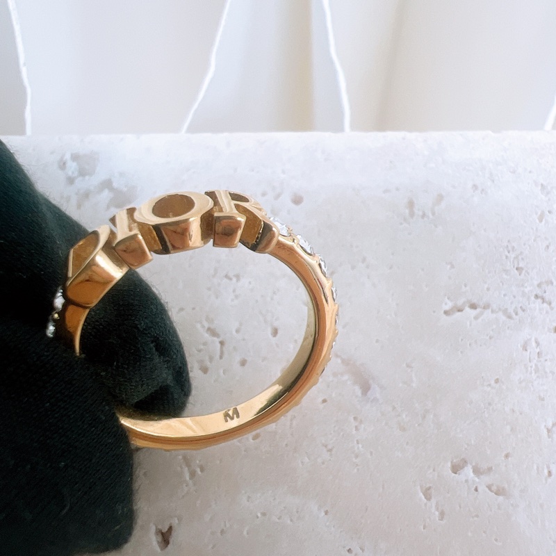 Dior diorevolution 金色水鑽戒指 M碼-5